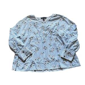 Tommy Hilfiger Womens/Teen Cotton Daisy Floral Shirt Size XL Spring casual
